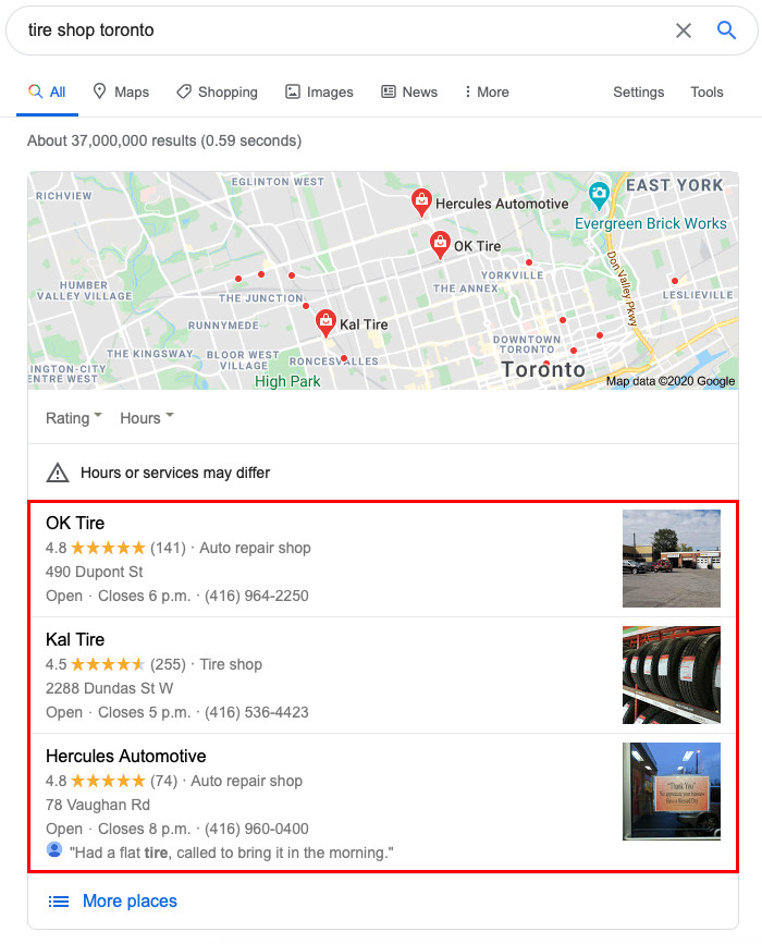 Google Maps Listing 