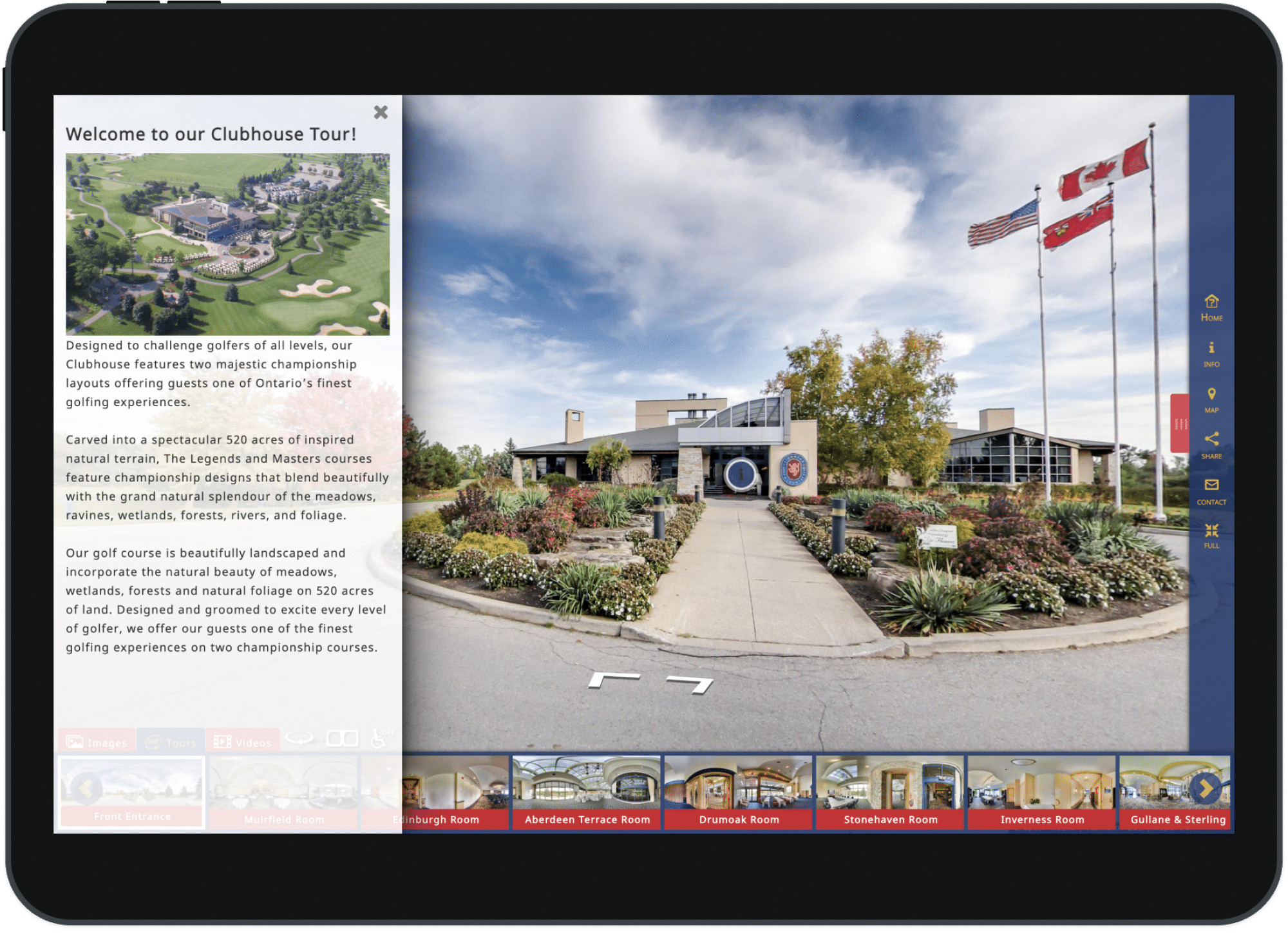 Golf Club Custom 360° Virtual Tour 