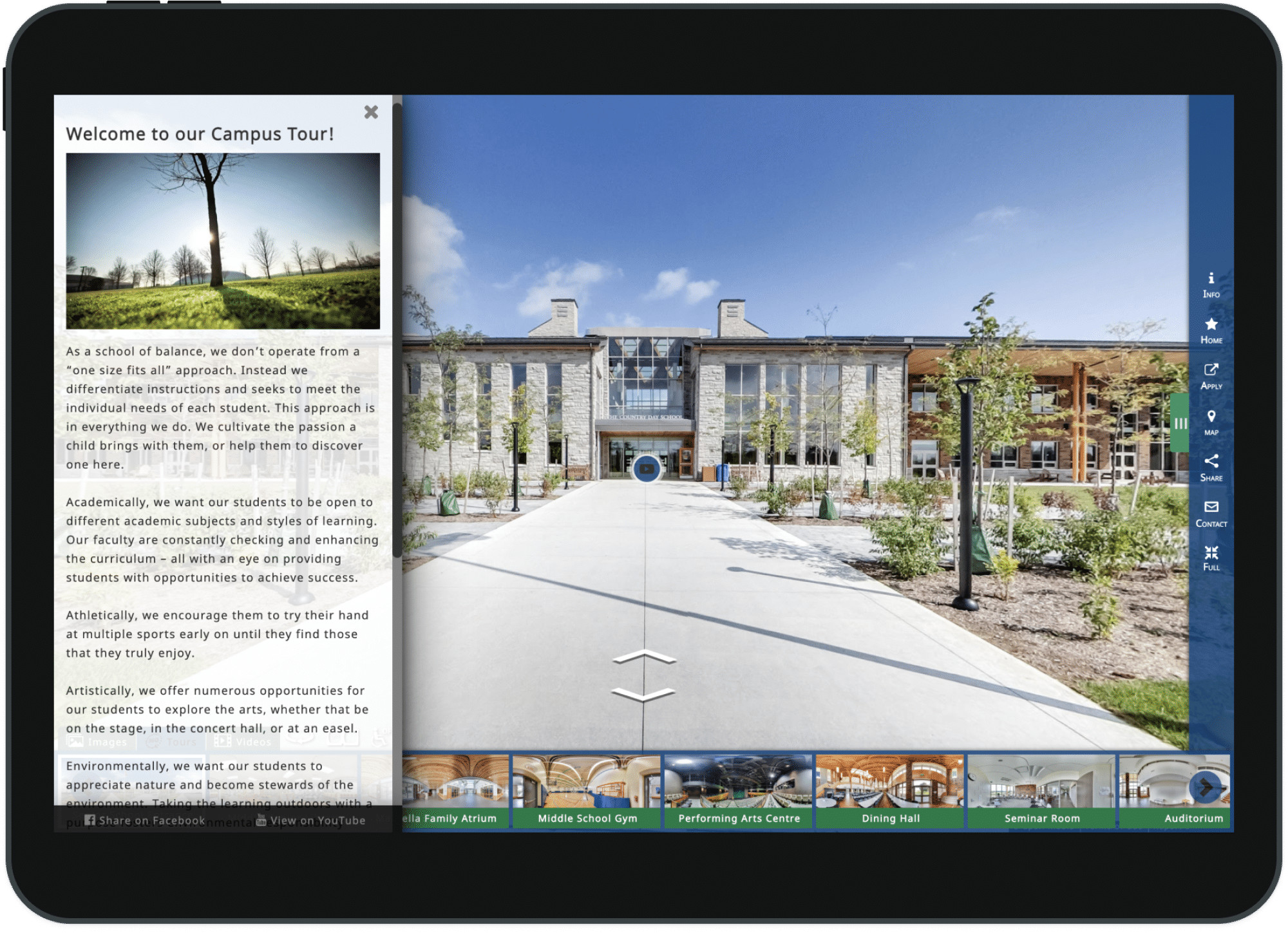 Private School Custom 360° Virtual Tour